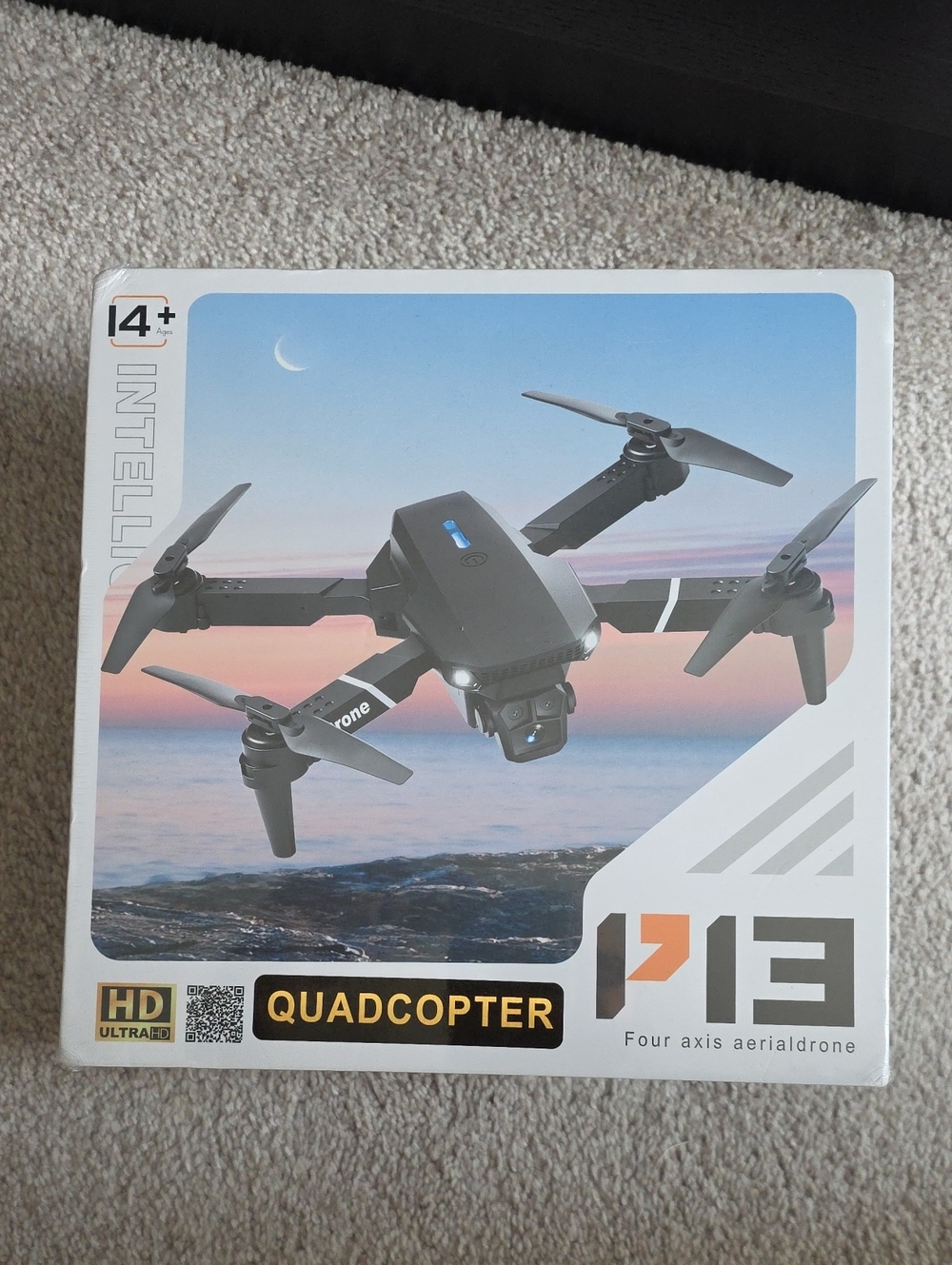 Foldable Black Quadcopter Drone - HD Camera